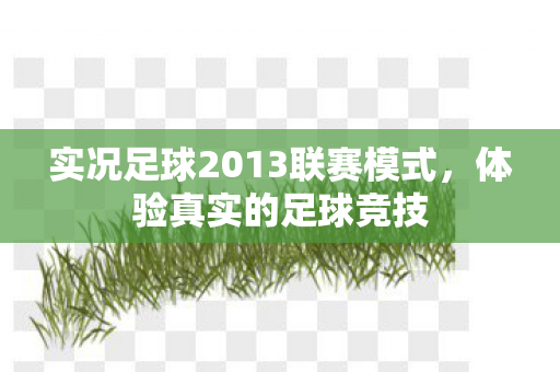 实况足球2013联赛模式图片
