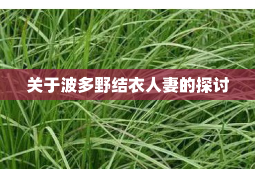 关于波多野结衣人妻的探讨图片