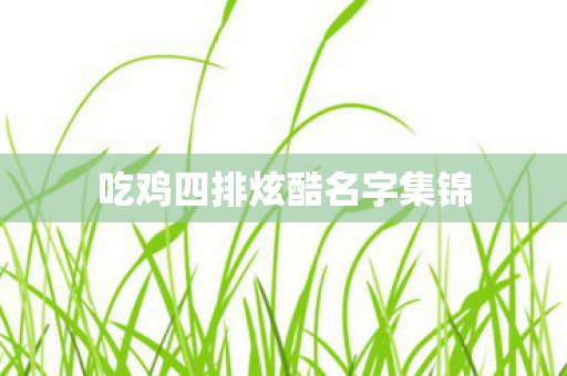 吃鸡四排炫酷名字集锦图片
