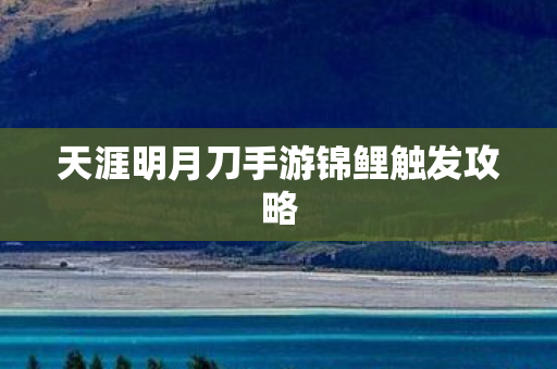 天涯明月刀手游锦鲤触发攻略图片