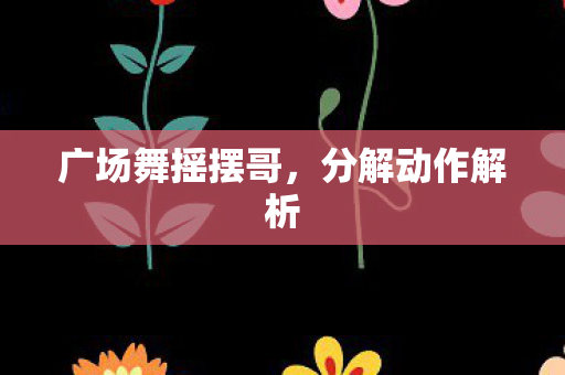 广场舞摇摆哥图片