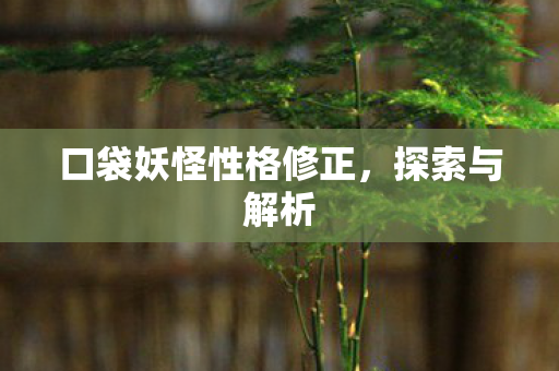 口袋妖怪性格修正图片
