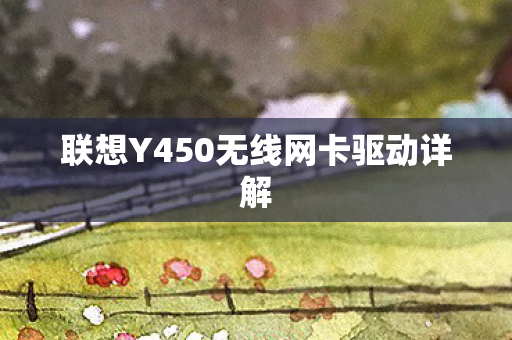 联想Y450无线网卡驱动详解图片