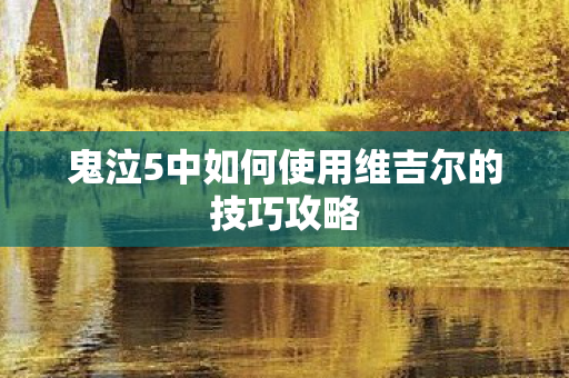 鬼泣5中如何使用维吉尔的技巧攻略图片