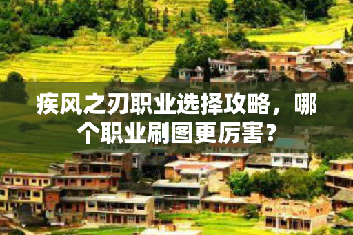 疾风之刃职业选择攻略图片