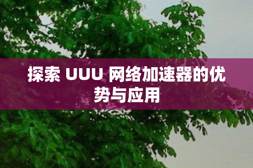探索 UUU 网络加速器的优势与应用图片