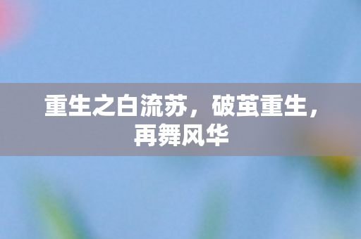 重生之白流苏图片