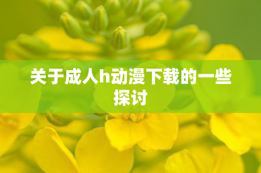 关于成人h动漫下载的一些探讨图片