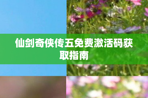 仙剑奇侠传五免费激活码获取指南图片