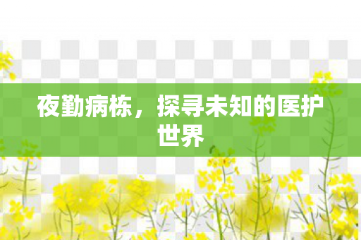 探寻未知的医护世界图片