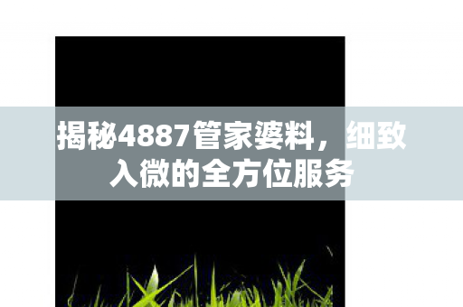 揭秘4887管家婆料图片