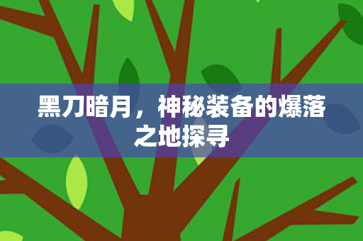 神秘装备的爆落之地探寻图片