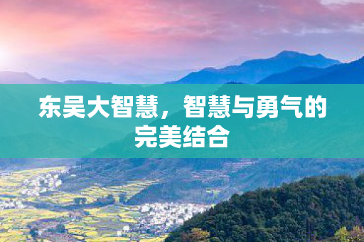 智慧与勇气的完美结合图片
