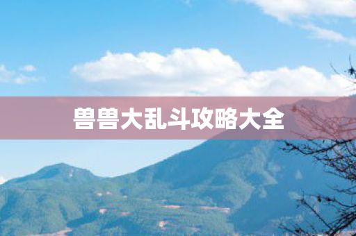 兽兽大乱斗攻略大全图片