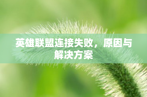 英雄联盟连接失败图片