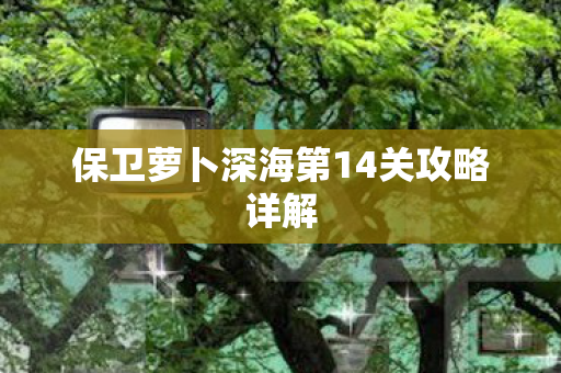 保卫萝卜深海第14关攻略详解图片