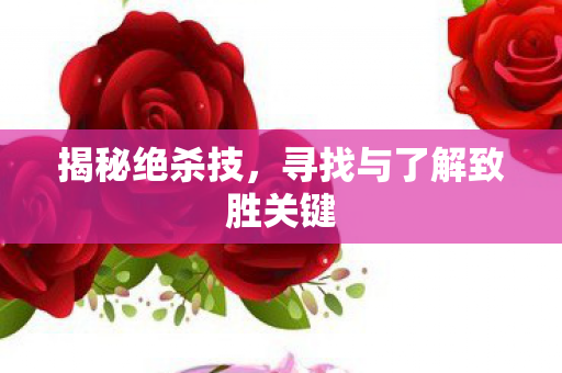 寻找与了解致胜关键图片