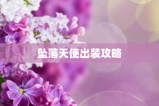 坠落天使出装攻略图片