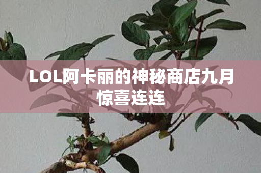 LOL阿卡丽的神秘商店九月惊喜连连图片