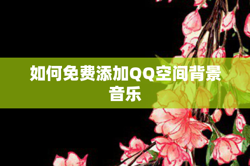 如何免费添加QQ空间背景音乐图片