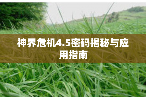 5密码揭秘与应用指南图片