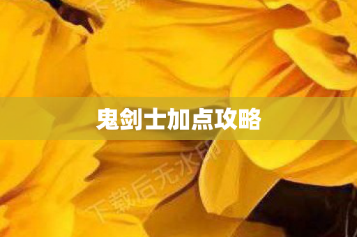 鬼剑士加点攻略图片