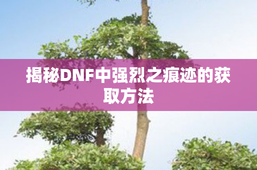 揭秘DNF中强烈之痕迹的获取方法图片