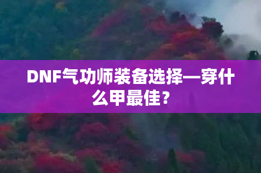 DNF气功师装备选择图片
