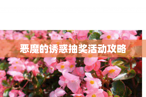 恶魔的诱惑抽奖活动攻略图片