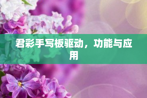 君彩手写板驱动图片