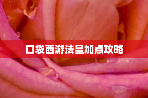 口袋西游法皇加点攻略图片