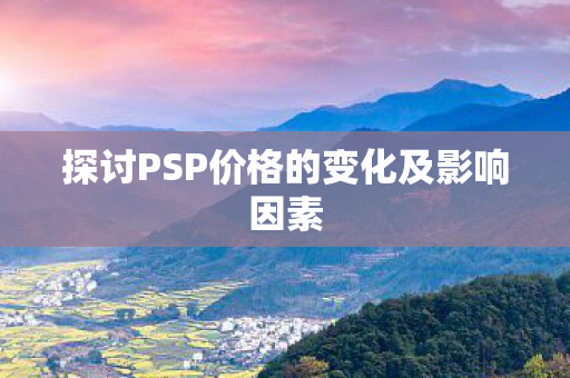 探讨PSP价格的变化及影响因素图片
