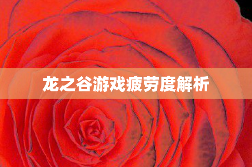 龙之谷游戏疲劳度解析图片