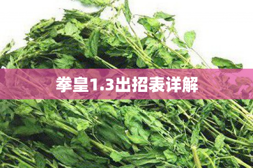 3出招表详解图片