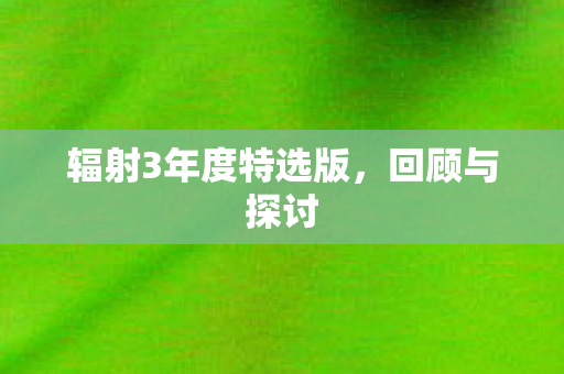 辐射3年度特选版图片