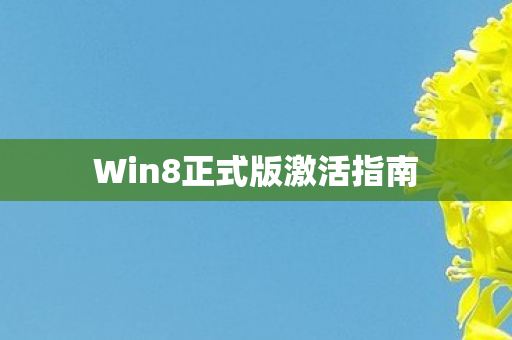 Win8正式版激活指南图片