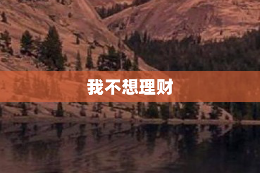 我不想理财图片