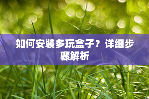 如何安装多玩盒子图片