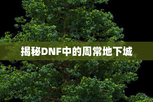 揭秘DNF中的周常地下城图片