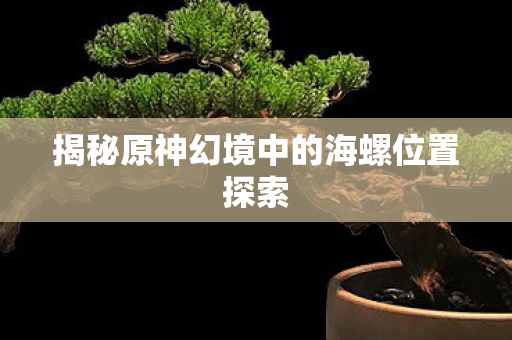 揭秘原神幻境中的海螺位置探索图片