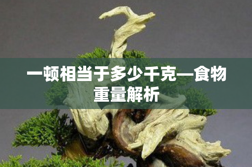 一顿相当于多少千克图片
