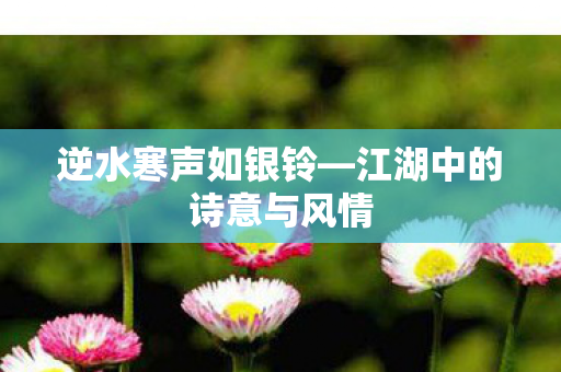 江湖中的诗意与风情图片