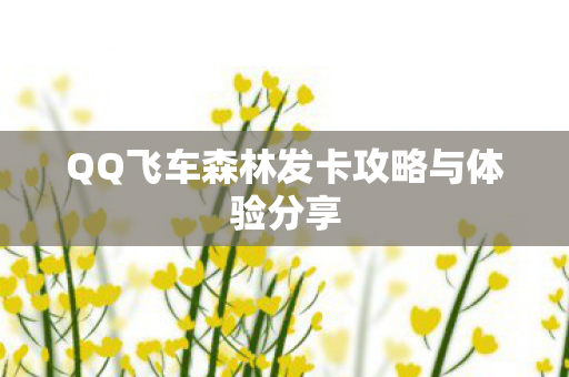 QQ飞车森林发卡攻略与体验分享图片