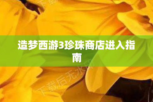 造梦西游3珍珠商店进入指南图片
