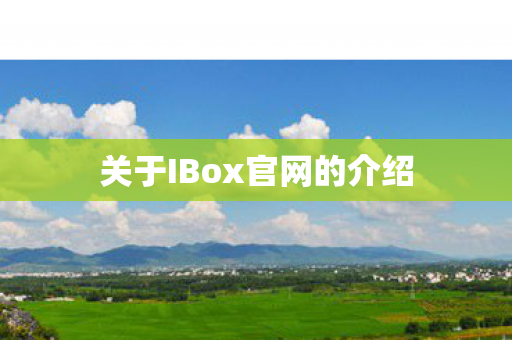 关于IBox官网的介绍图片