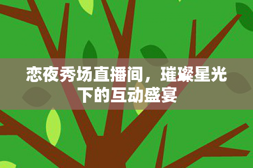璀璨星光下的互动盛宴图片