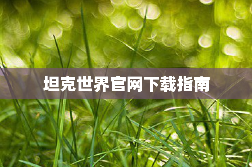 坦克世界官网下载指南图片