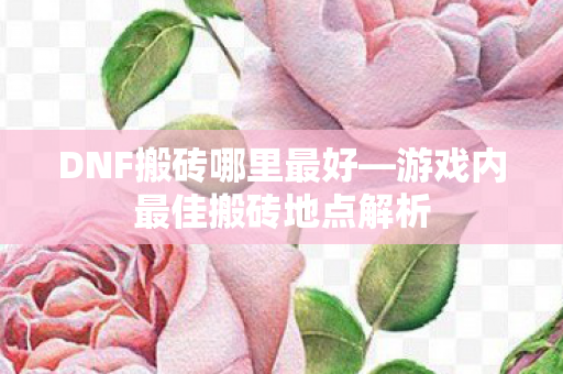 游戏内最佳搬砖地点解析图片