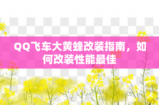 QQ飞车大黄蜂改装指南图片