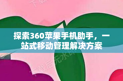 探索360苹果手机助手图片